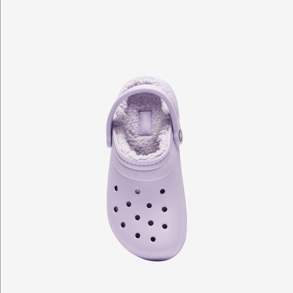 Lavender fleece lined crocs